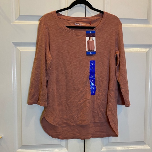 Gloria Vanderbilt Tops - Gloria Vanderbilt 3/4 sleeve slub tee NWT